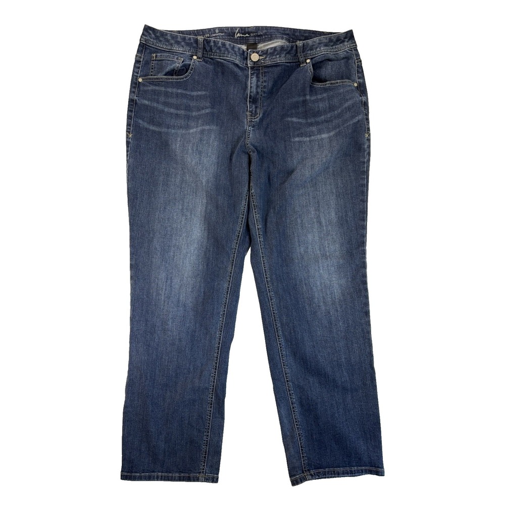 Lane‎ Bryant Women's 22 Straight Leg Genius Fit Jeans Everyday Essential Neutral